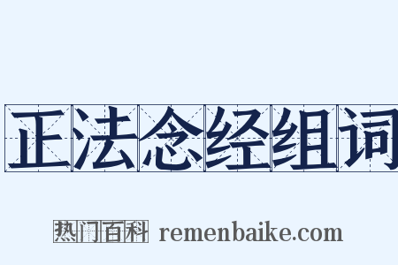 正法念经组词是什么意思的图片